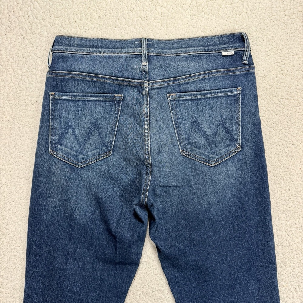 MOTHER The Insider Crop Step Fray Jeans Women's 31x26 Flare Y2K Boho Designer - Picture 5 of 13